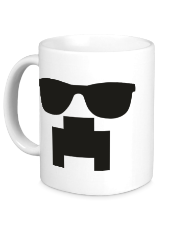Кружка Minecraft logo в очках