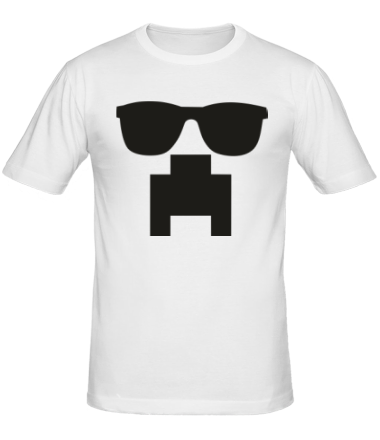 Мужская футболка Minecraft logo в очках