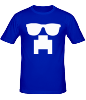 Мужская футболка Minecraft logo в очках фото