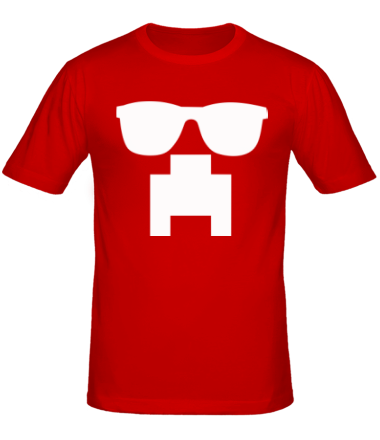 Мужская футболка Minecraft logo в очках
