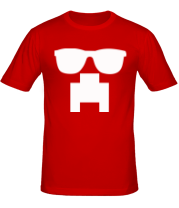 Мужская футболка Minecraft logo в очках фото