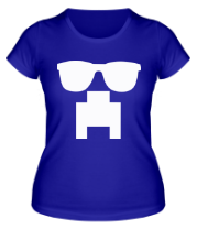 Женская футболка Minecraft logo в очках фото