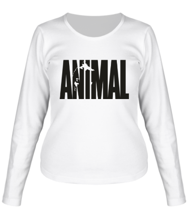 Женская футболка длинный рукав Animal main logo