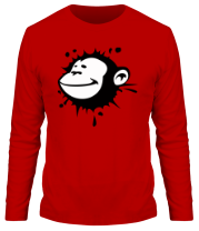 Мужская футболка длинный рукав Monkey face фото