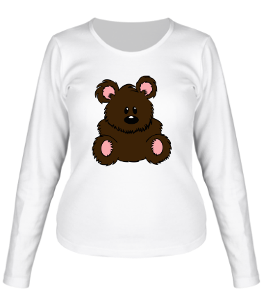 Женская футболка длинный рукав Плюшевый мишка