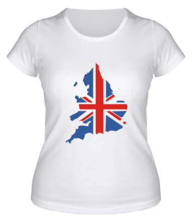 Женская футболка Карта Англии