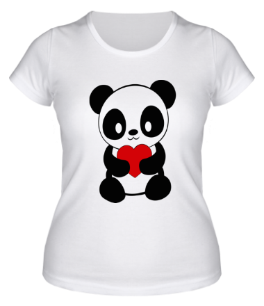 Женская футболка Пандочка с сердем