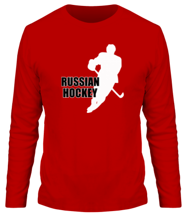 Мужская футболка длинный рукав Русский хоккей (russian hockey)
