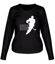 Женская футболка длинный рукав Русский хоккей (russian hockey) фото