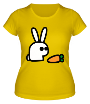 Женская футболка Заяц и морковка фото