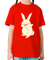 Детская футболка Веселый заяц glow фото