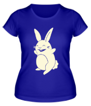 Женская футболка Веселый заяц glow фото