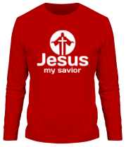 Мужская футболка длинный рукав Jesus my savior фото