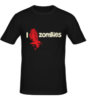 Мужская футболка i love zombies glow фото