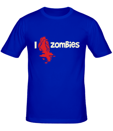 Мужская футболка i love zombies glow