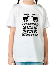 Детская футболка Свитер с оленями фото