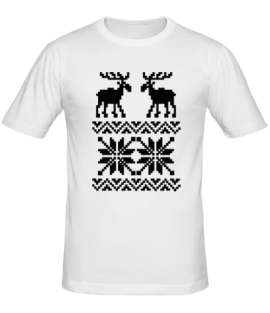 Мужская футболка Свитер с оленями