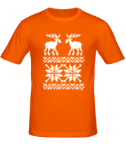Мужская футболка Свитер с оленями фото