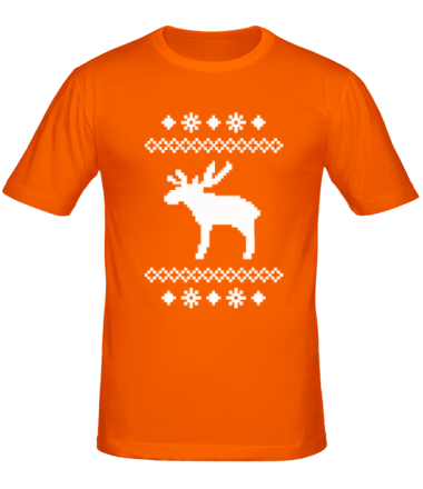 Мужская футболка Свитер с оленем