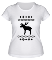 Женская футболка Свитер с оленем фото