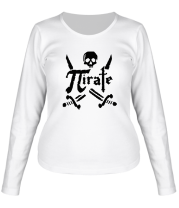 Женская футболка длинный рукав Пират фото