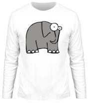 Мужская футболка длинный рукав Слон фото
