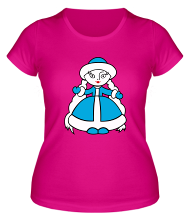 Женская футболка Снегурочка