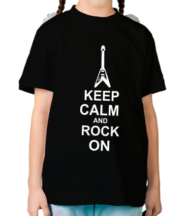 Детская футболка Keep calm and rock on