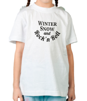 Детская футболка Winter snow and rokn roll фото