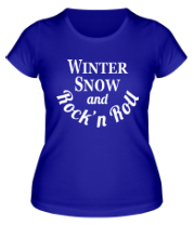 Женская футболка Winter snow and rokn roll фото