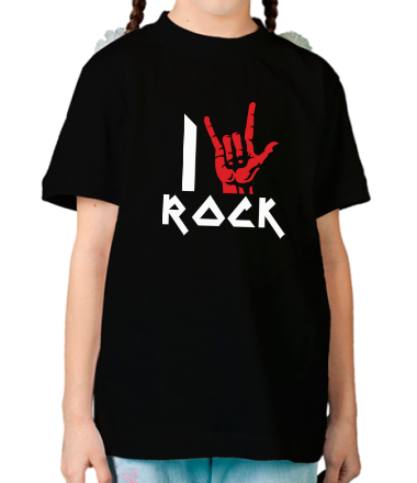 Детская футболка I love rock