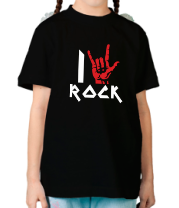 Детская футболка I love rock фото