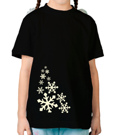 Детская футболка Светящиеся снежинки