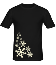 Мужская футболка Светящиеся снежинки фото