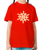 Детская футболка Остроконечная снежинка (свет) фото