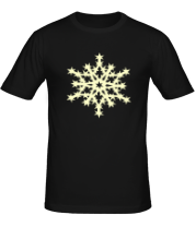 Мужская футболка Остроконечная снежинка (свет) фото