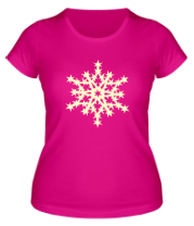 Женская футболка Остроконечная снежинка (свет) фото