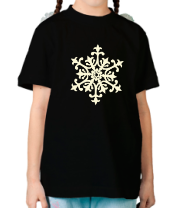 Детская футболка Узорная снежинка (свет)