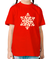Детская футболка Узорная снежинка (свет) фото