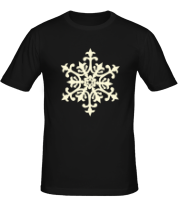 Мужская футболка Узорная снежинка (свет) фото