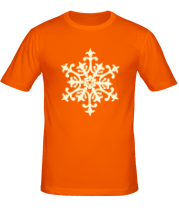 Мужская футболка Узорная снежинка (свет) фото