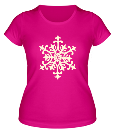 Женская футболка Узорная снежинка (свет)