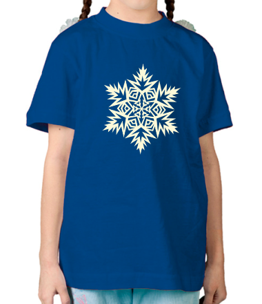 Детская футболка Остроугольная снежинка (свет)
