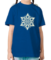 Детская футболка Остроугольная снежинка (свет)