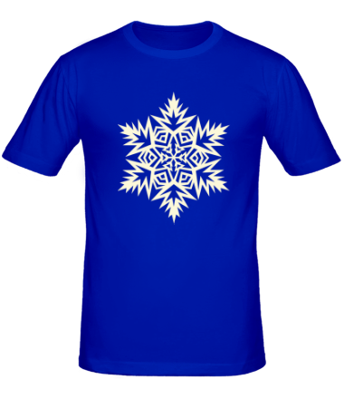 Мужская футболка Остроугольная снежинка (свет)