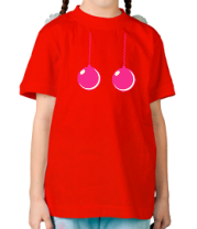 Детская футболка Елочные шары glow