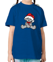 Детская футболка Мишка в новогодней шапочке фото
