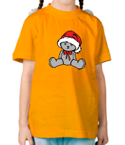 Детская футболка Мишка в новогодней шапочке фото