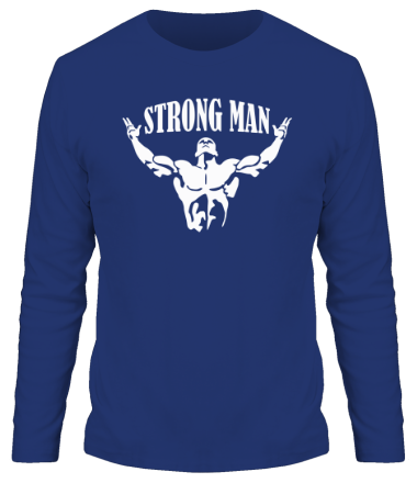 Мужская футболка длинный рукав Strong man