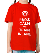 Детская футболка F@%K calm and train insane фото